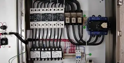 Electrical panel installation with organized circuit breakers and wiring in Overland Park, KS