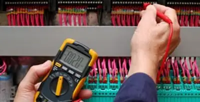 electrical service showing professional testing and troubleshooting of electrical panel by licensed electricians in Overland Park, KS