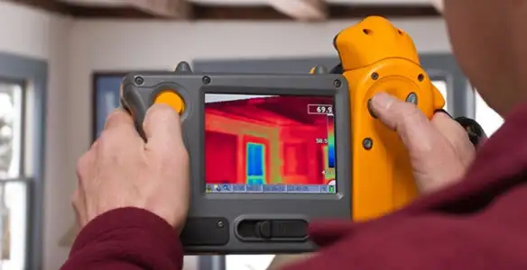 home energy audit service capturing thermal readings to analyze insulation and electrical efficiency in Overland Park, KS