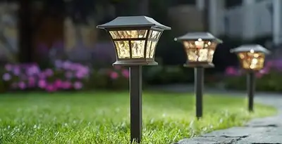 landscape lighting installation services with professionally installed pathway lights in Overland Park, KS