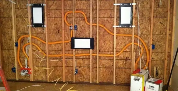 new construction wiring project displaying complete electrical system layout installed by professionals in Overland Park, KS