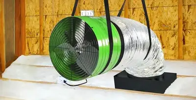 whole house fan installation services with professionally mounted ventilation fan system in Overland Park, KS